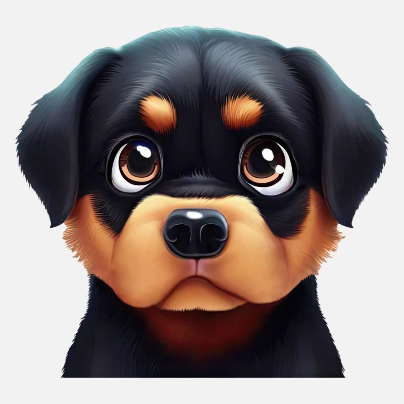 Visage amical de Rottweiler