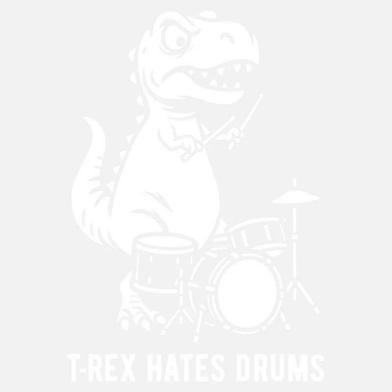 T-Rex hates drums - Drummer - Geschenk
