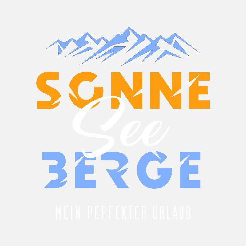 Sonne See und Berge