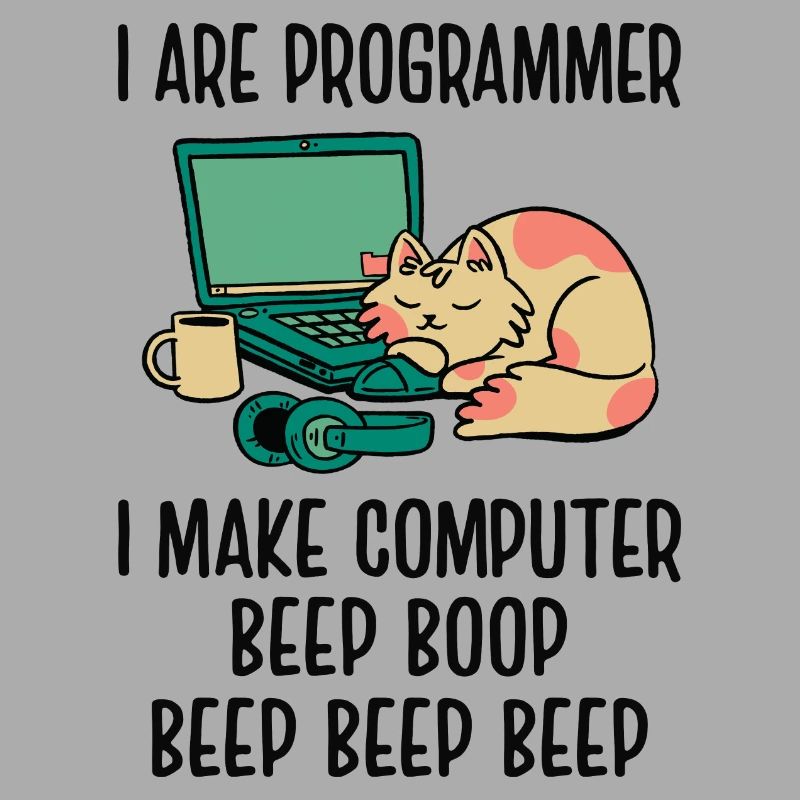 I Are Programmer I Make Computer Beep Bop Coder So