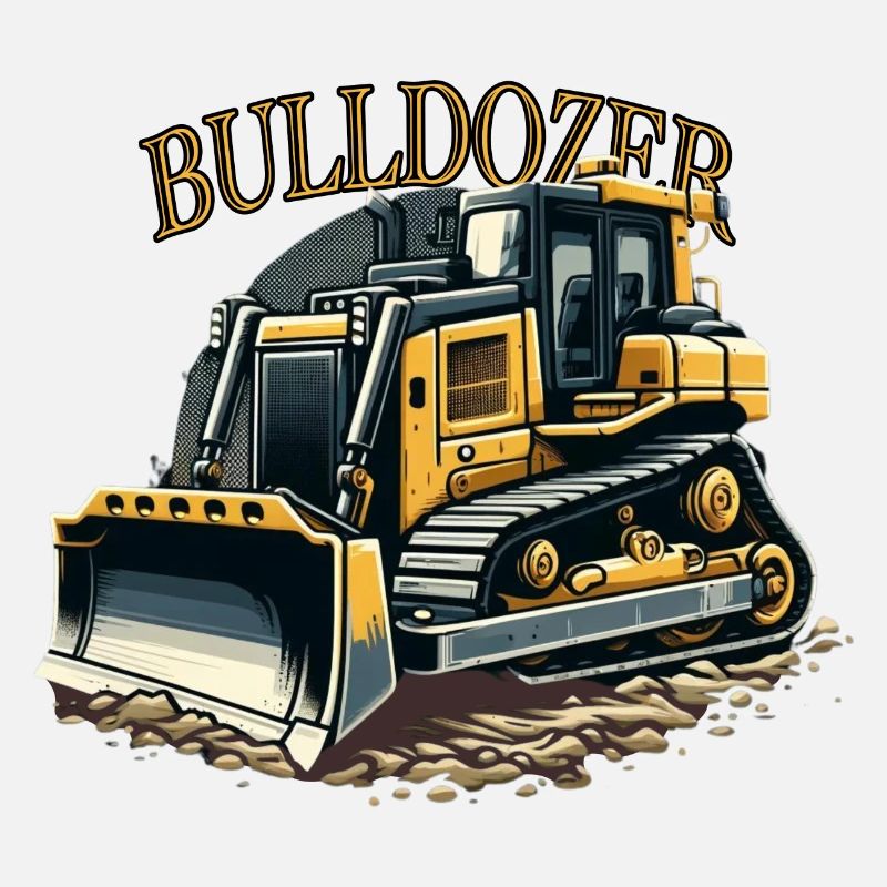 Bulldozer cool véhicules de construction sur le chantier