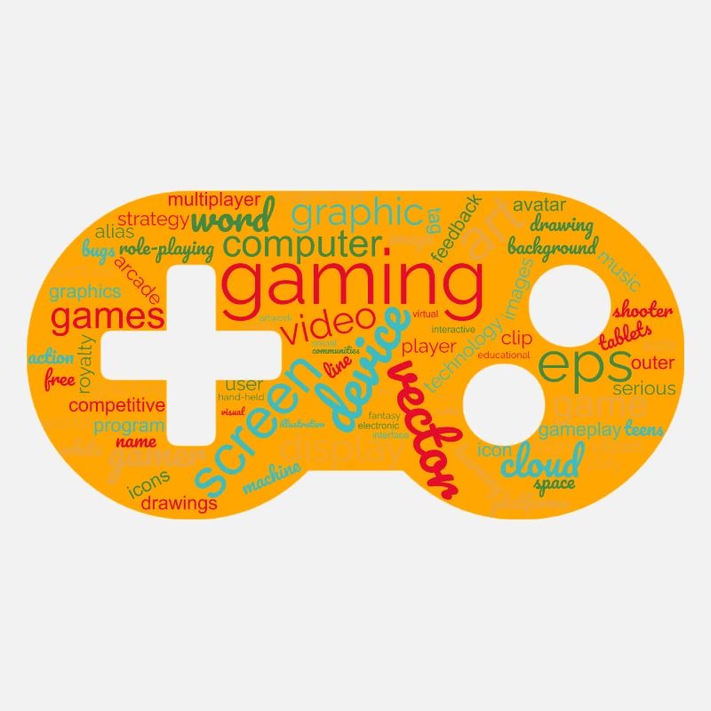 wordcloud gaming orange