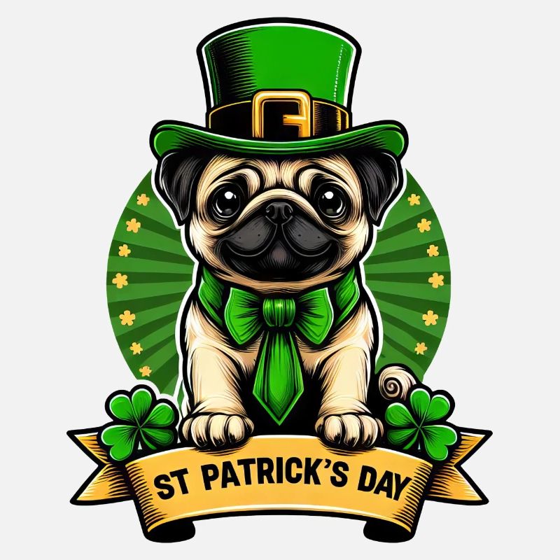 St. Patrick's Day Pug Dog