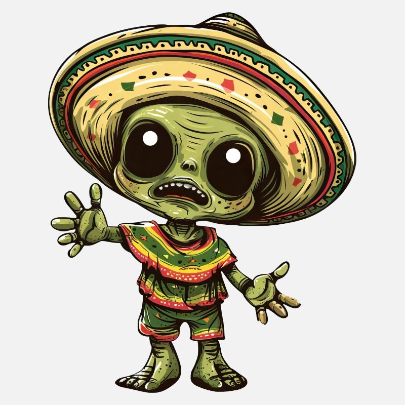 Cinco de Mayo Alien Zombie Celebration Design