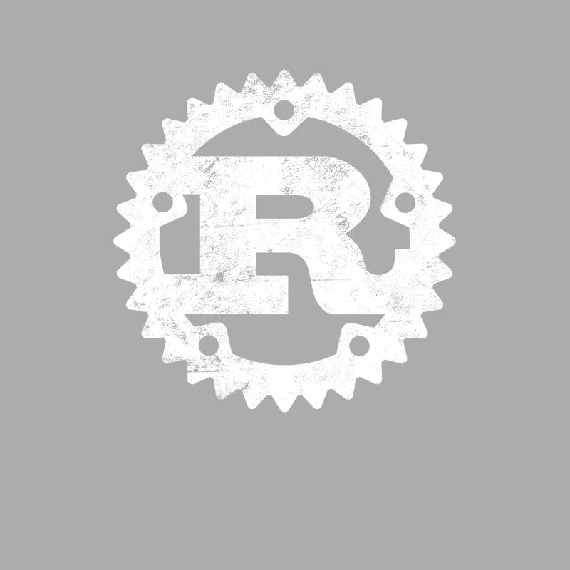 Rust Programming Logo Print Distressed