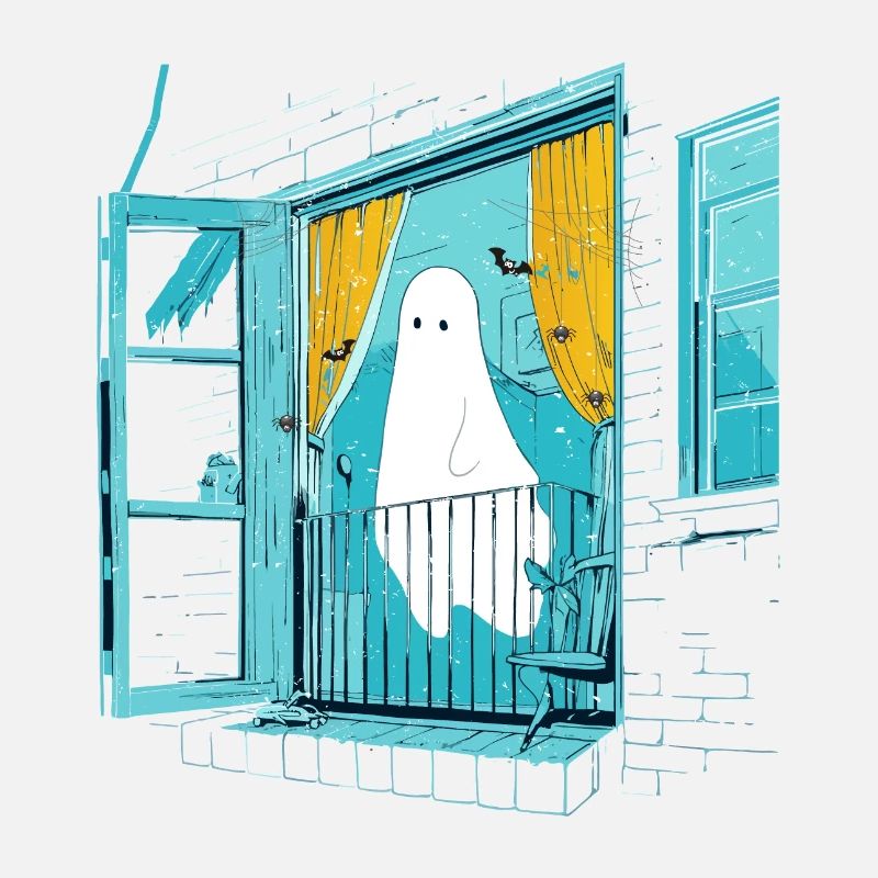 Spooky Ghost in the Window, Boo in the Window