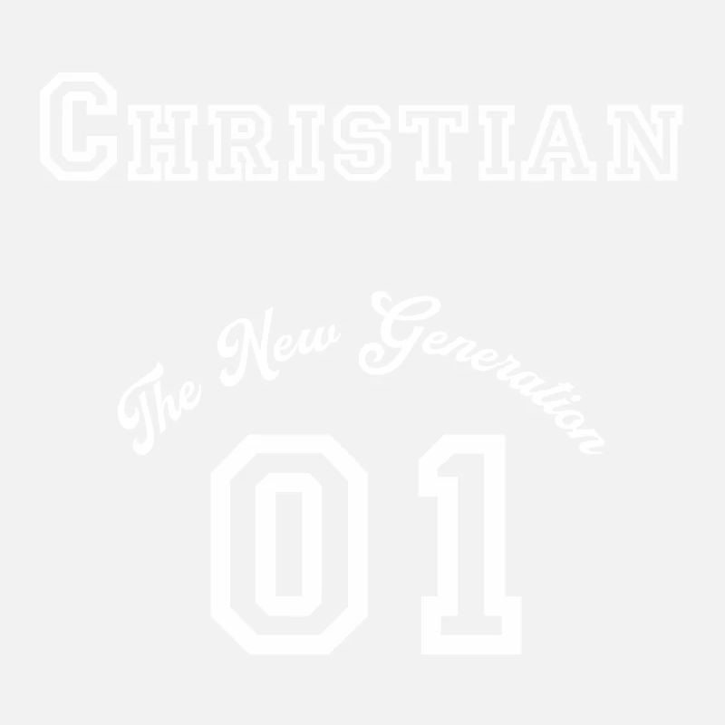 First name Christian - white