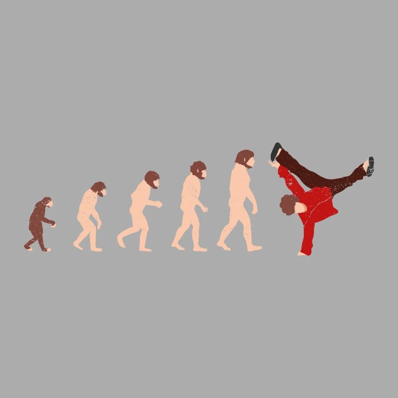 Evolution Breakdance Lustige Geschenkidee