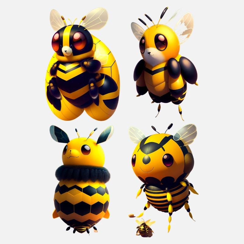 kawaii flying bees