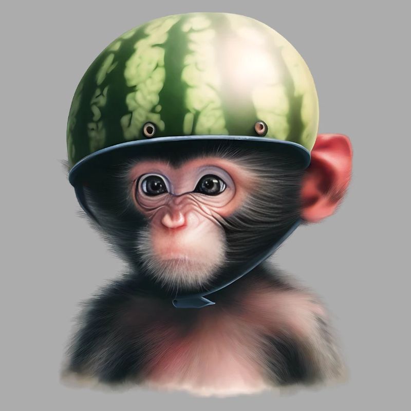 Singe à la pastèque