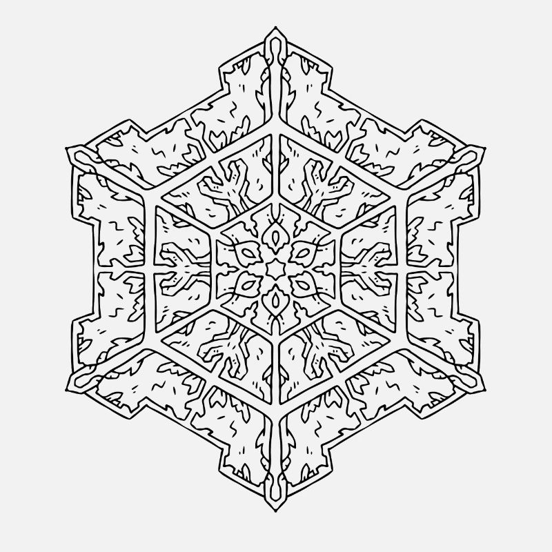 Mandala flocon de neige