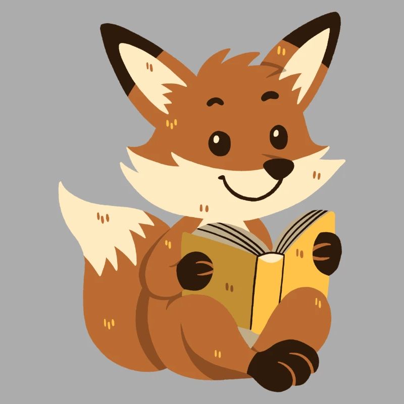 Fuchs liest ein Buch