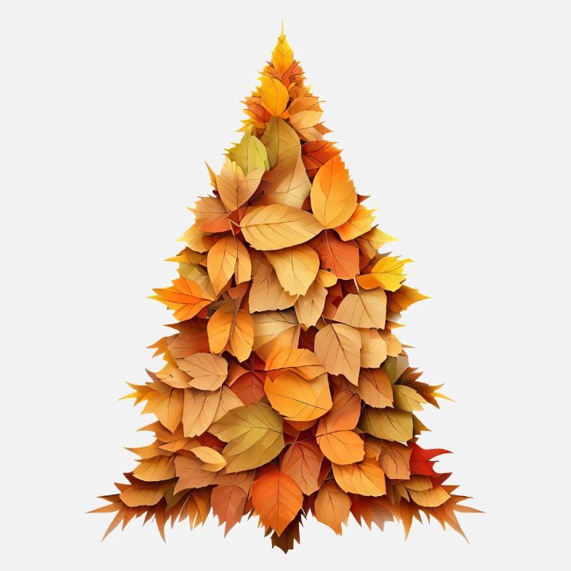 Autumn Symphony: Deciduous and Coniferous Tree in the