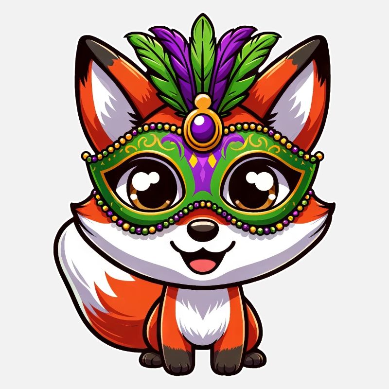 Mardi Gras Fox Mask