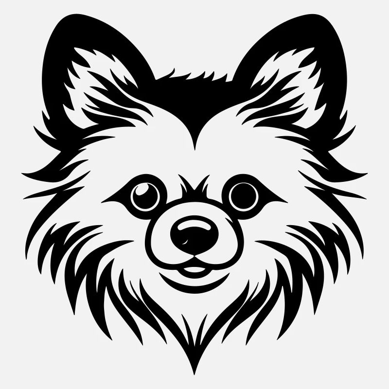Pomeranian Dog Head
