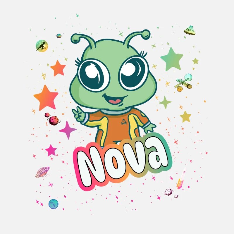 NOVA - Beau nom de fille avec extraterrestre mignon