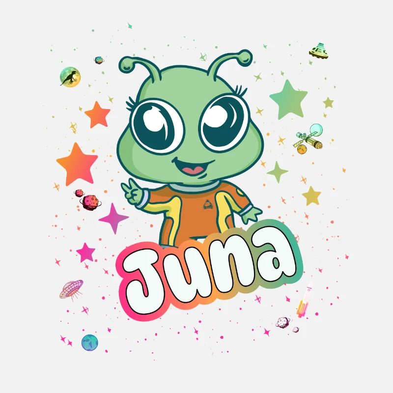 JUNA - Schöner Mädchen Name mit süßem Alien