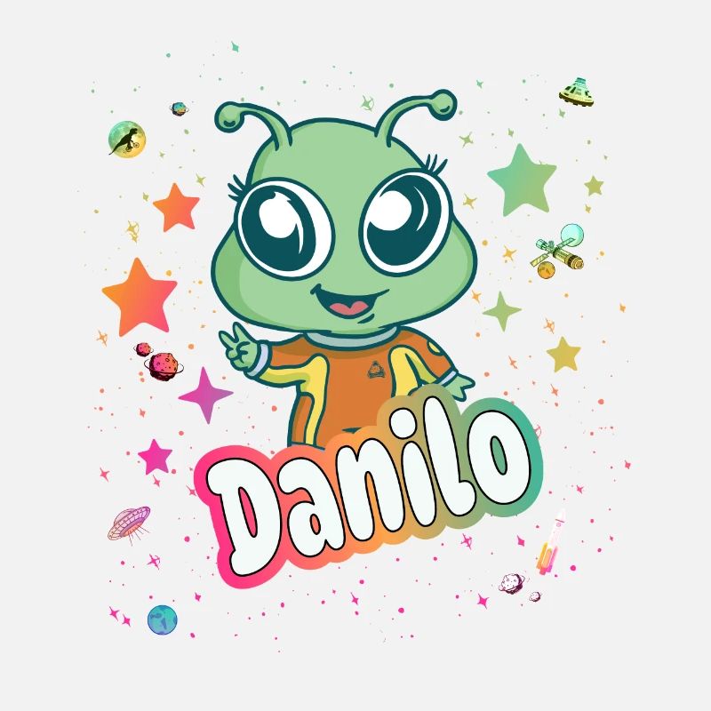 DANILO - Schöner Junge Name mit süßem Alien