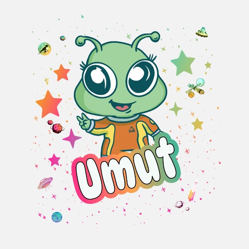 UMUT - Schöner Junge Name mit süßem Alien
