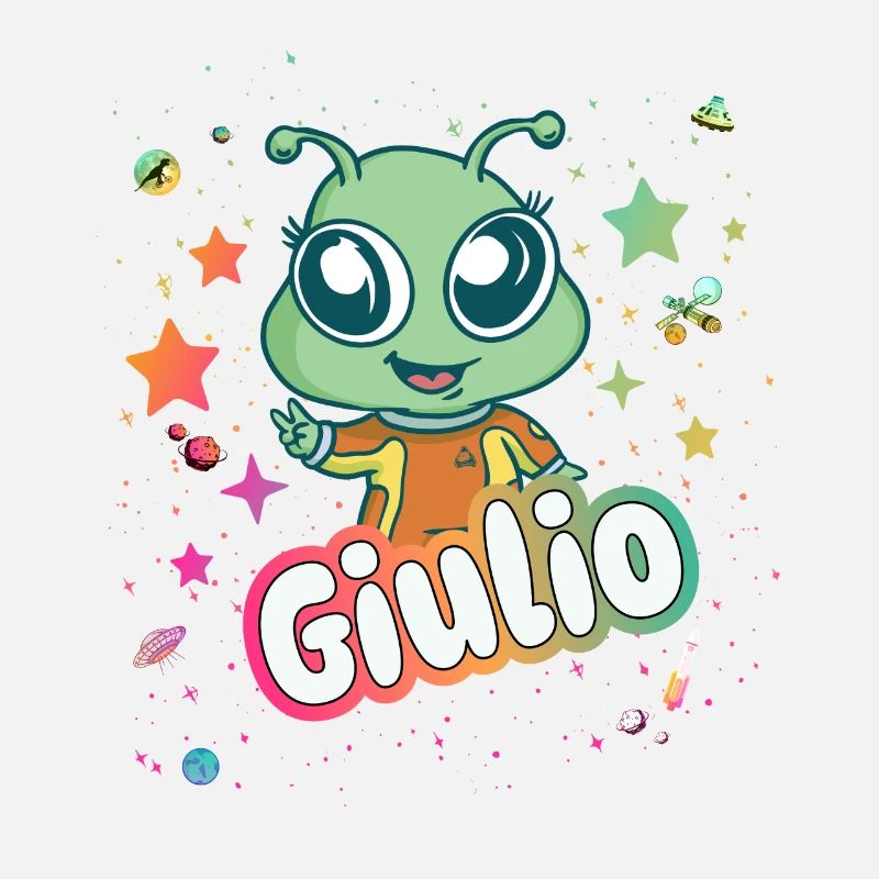 GIULIO - Beau nom de garçon avec un extraterrestre mignon