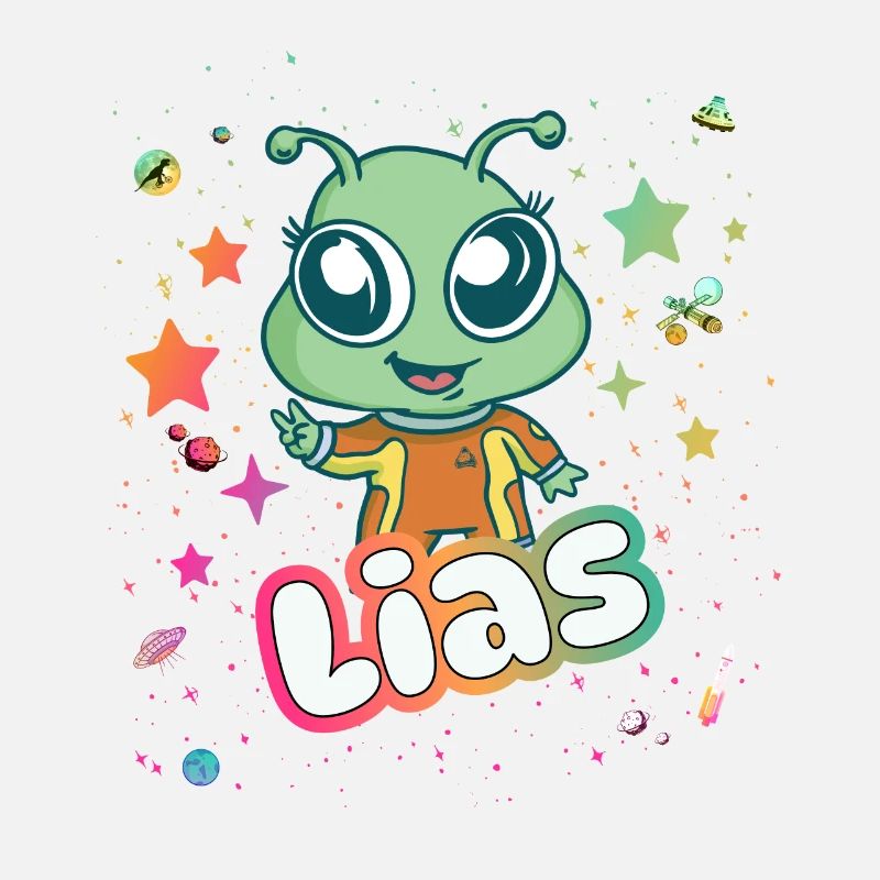 LIAS - Beau nom de garçon avec un extraterrestre mignon