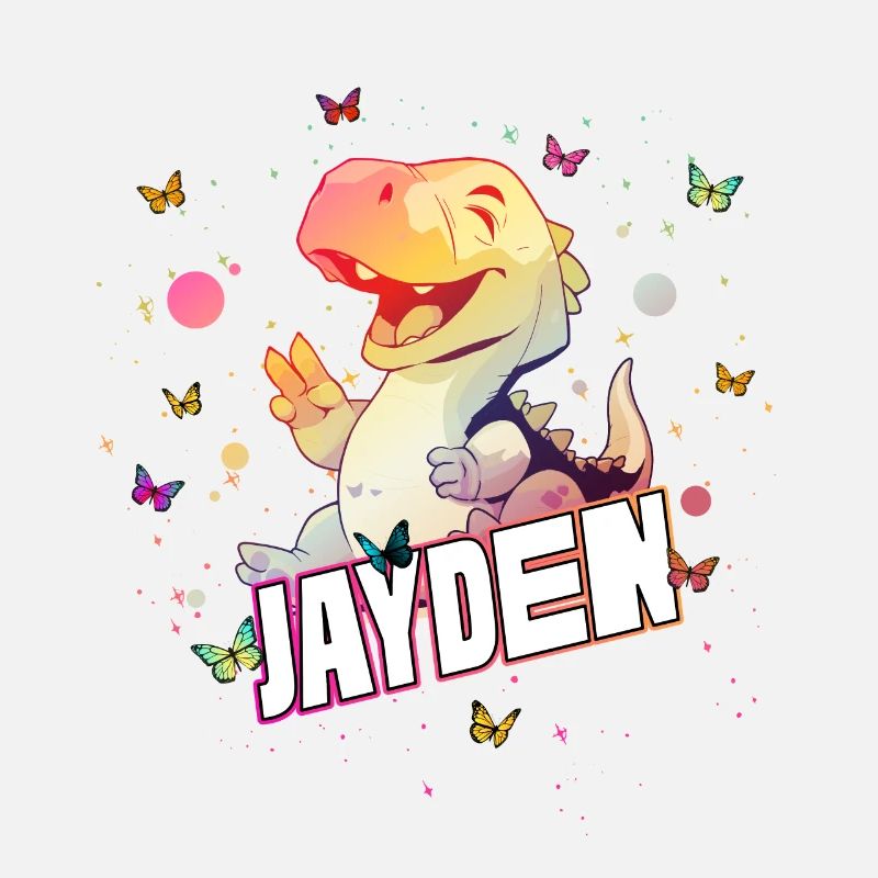 JAYDEN - Schöner Junge Name mit süßem DINO T-REX