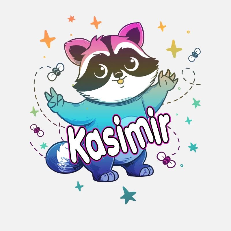 KASIMIR - Beau nom de garçon avec un raton laveur mignon