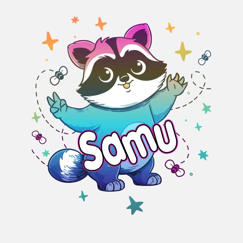 SAMU - Schöner Jungen Name mit süßem Waschbär