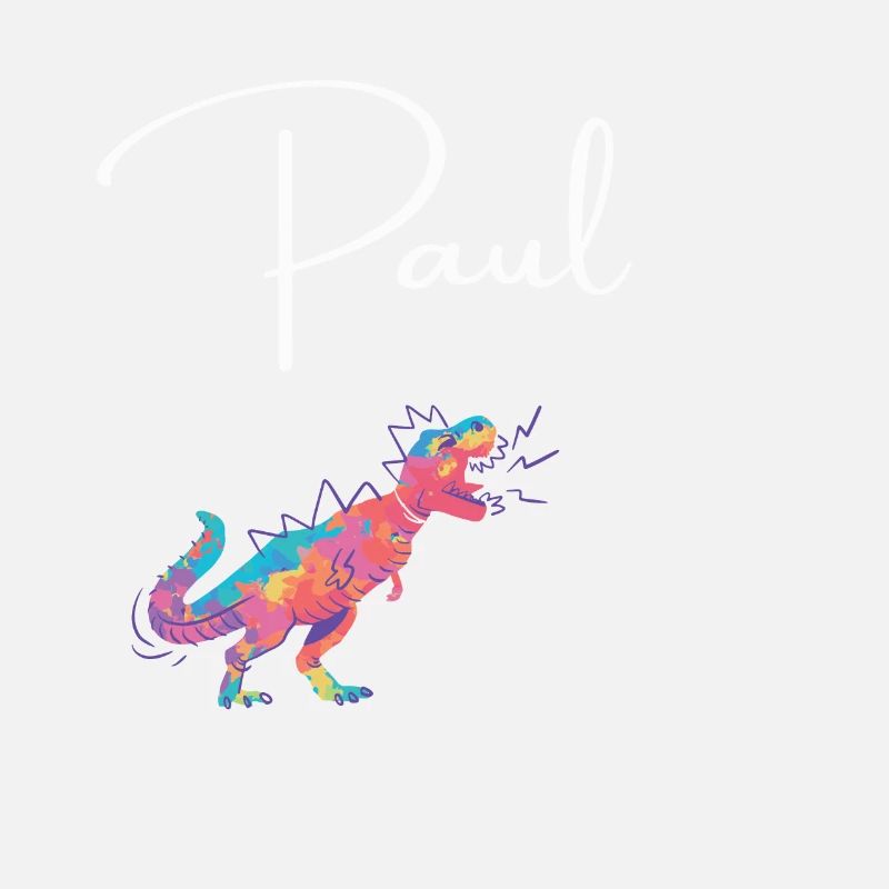 PAUL - Beautiful boy name with dinosaur