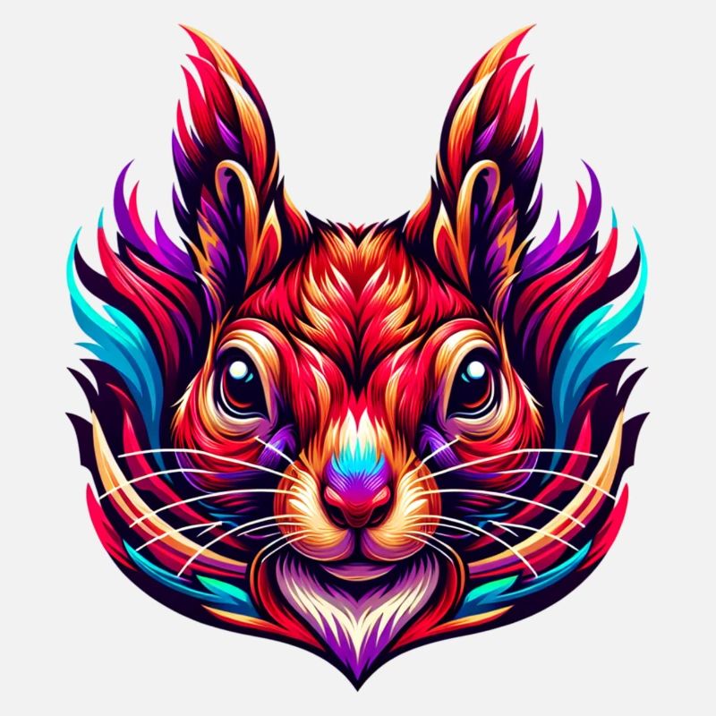 Colorful Squirrel Nuts Animal Lover