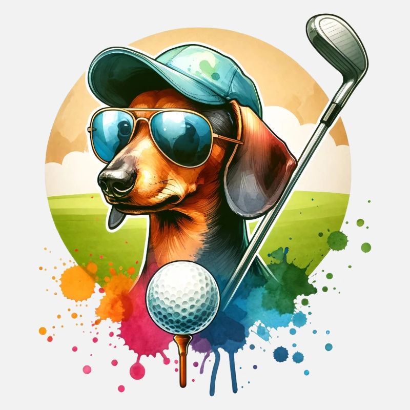 Cool Golf Spieler Dackel Wiener Hund Design