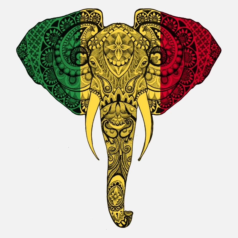 Mali Flag Elephant - Support Mali