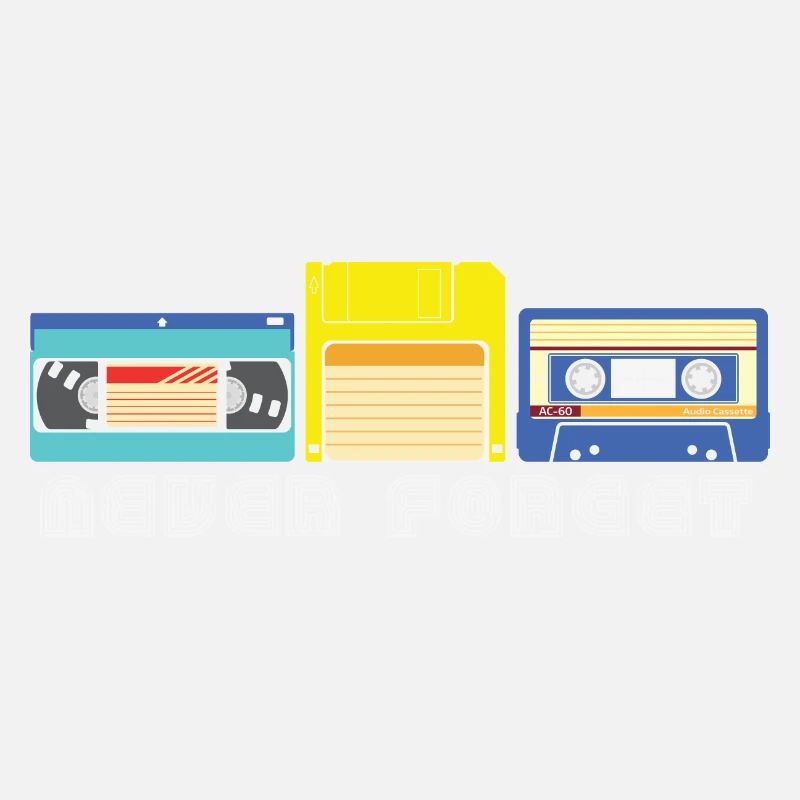 Cassette Floppy VHS Retro Childhood Memory
