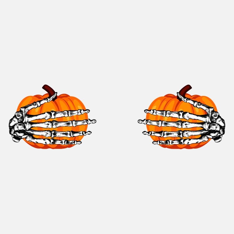 Mains de squelette de citrouille
