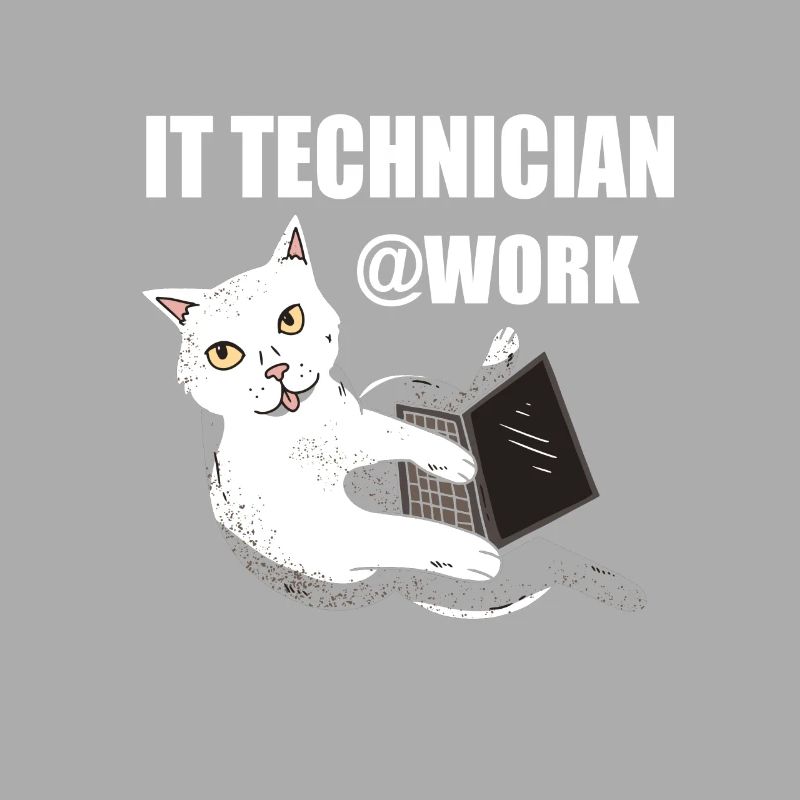 IT Techniker Katze Programmierer Techie