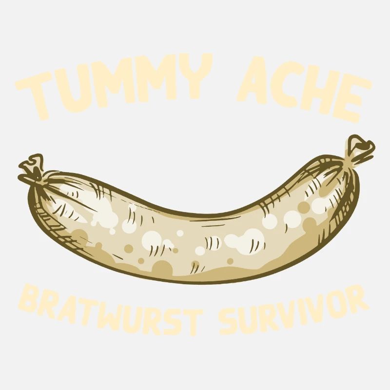 Maux de ventre Bratwurst Survivor Drôle de nourriture préférée