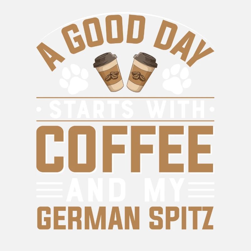 Deutsche Spitze Hund Kaffee Trinken Koffein Pfote