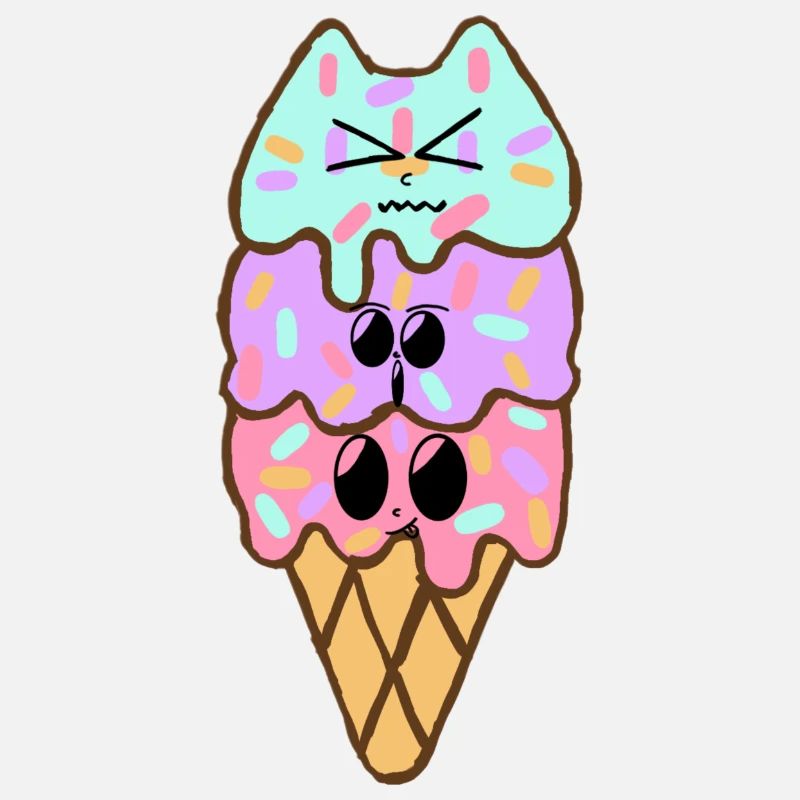kawaii 3scoops ice cream | original by. MMJ49