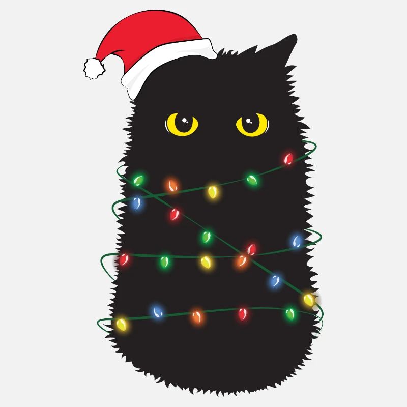 Arbre de Noël Chat Santa Hat Drôle