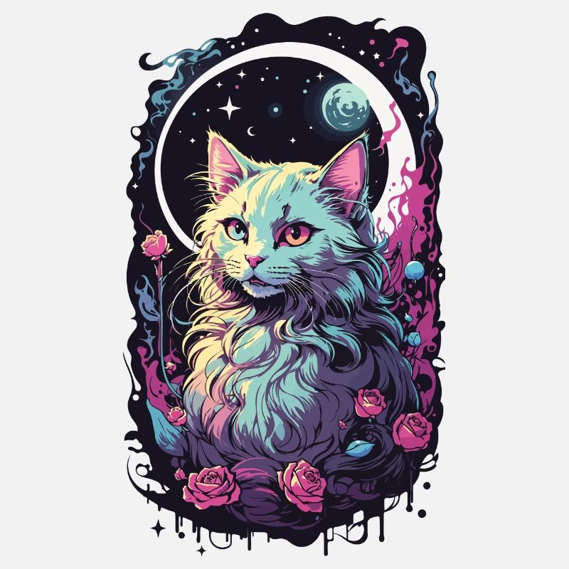 Magische Gothic Pastell Katze - E-Kids Style