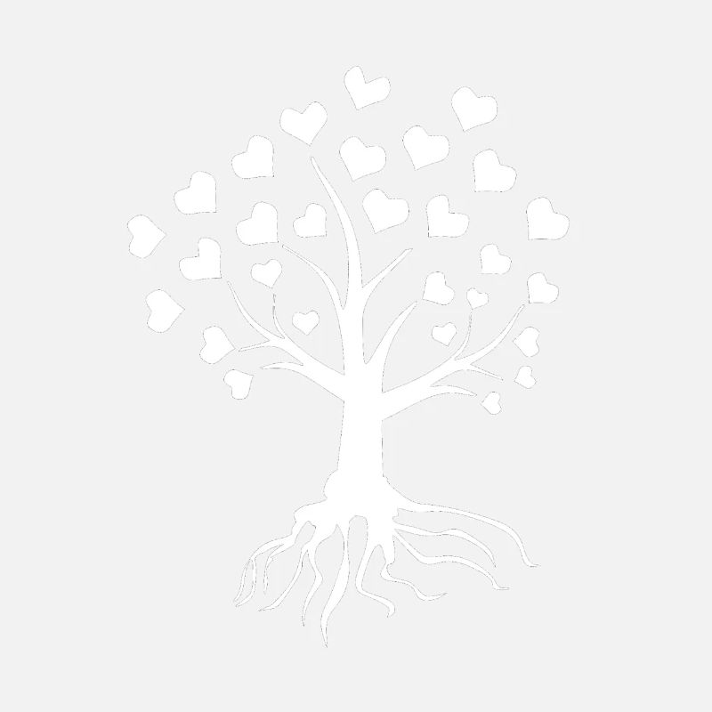 Arbre aux coeurs (blanc)