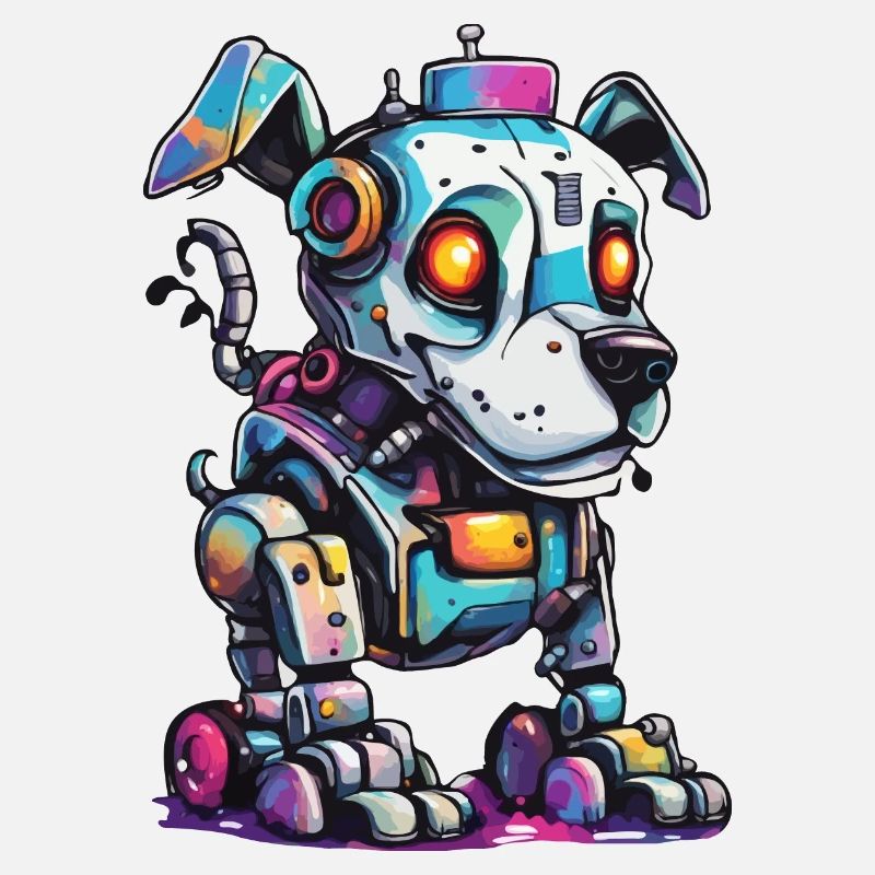 Roboter Tier / KI / Mechanisierte Tiere / Comic