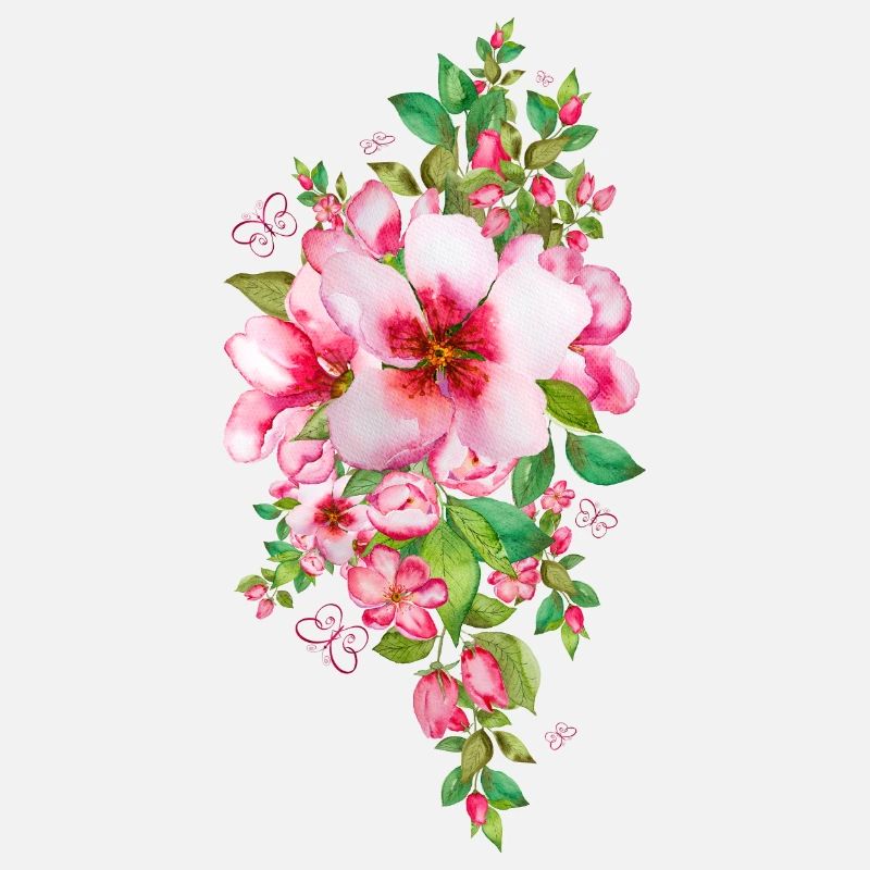 Fleurs roses.