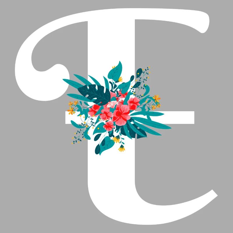 lettre E fleuris
