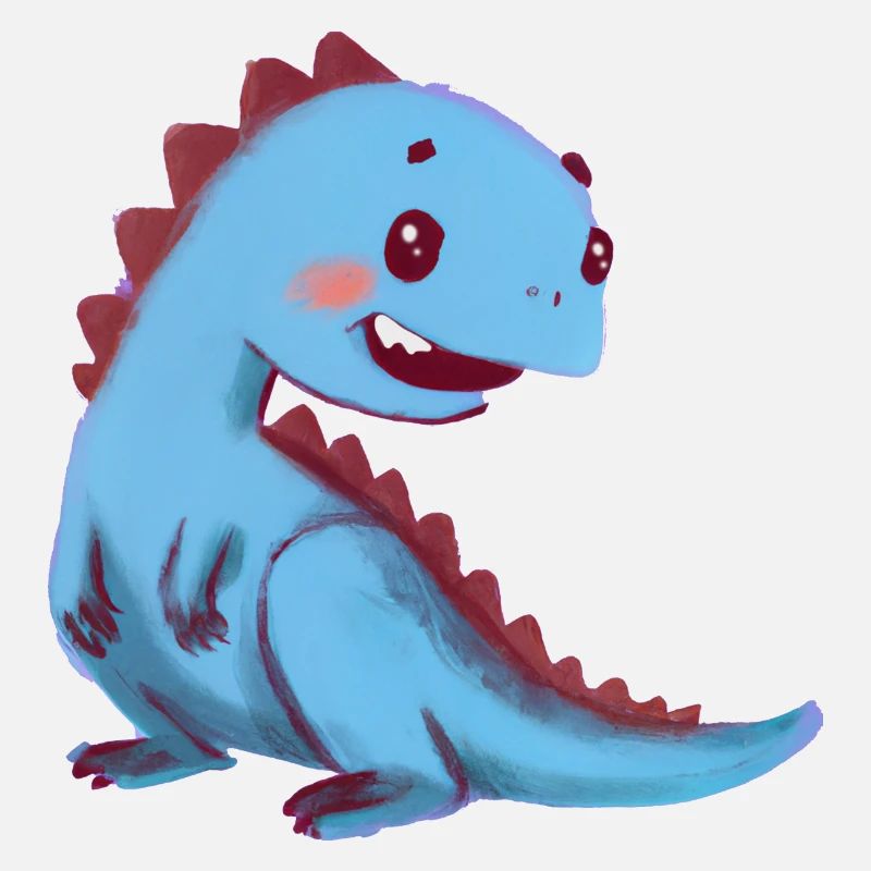 Niedlicher blauer Dinosaurier