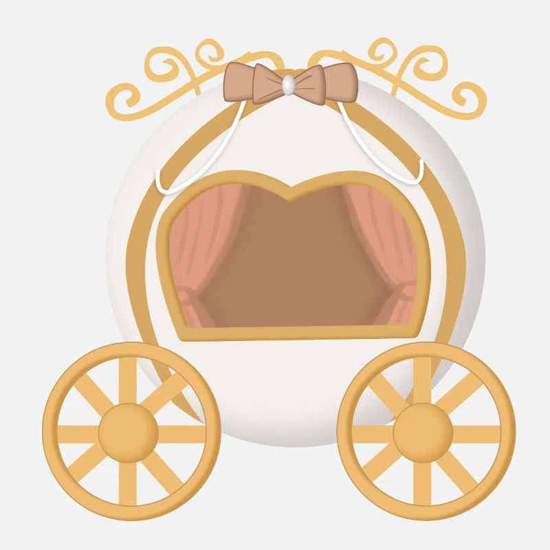 Carrosse blanc et dorée de princesse