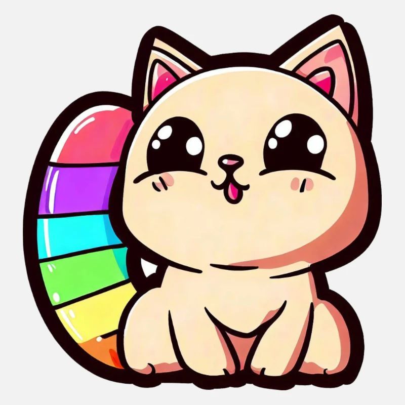 Chat arc-en-ciel