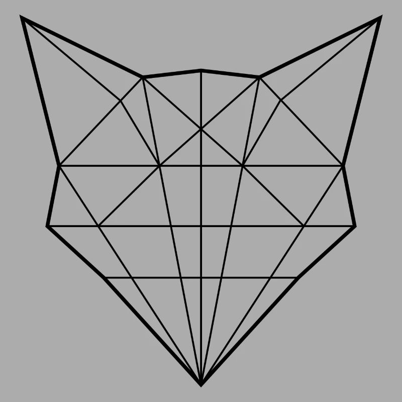 Fox in lines (Outline)