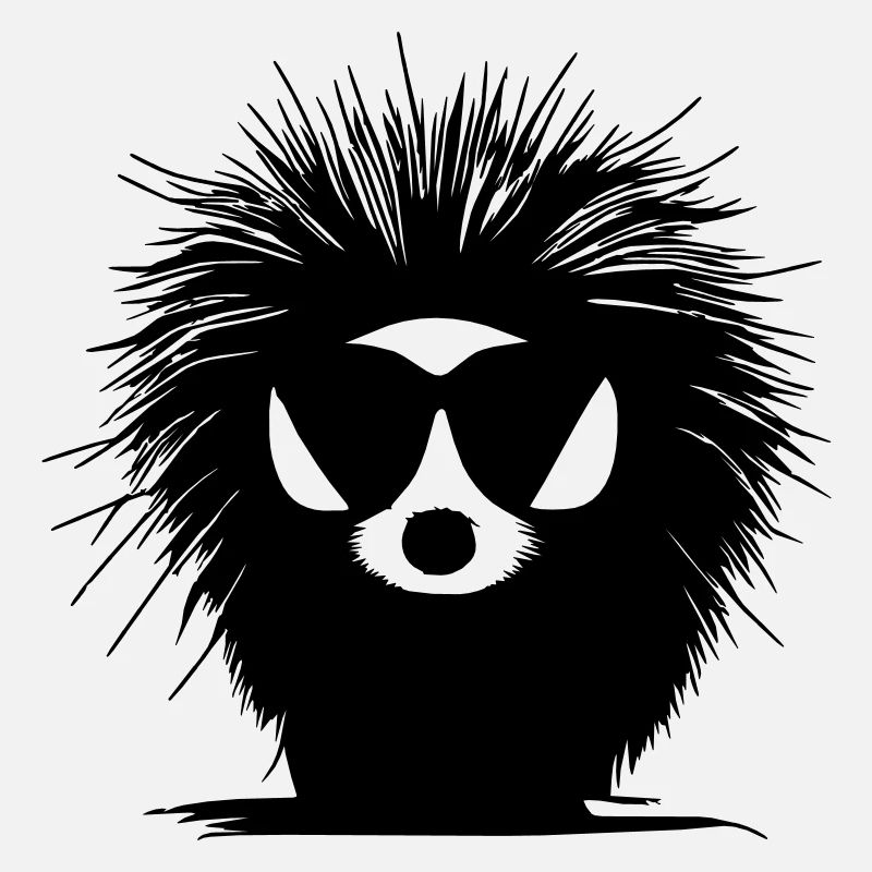 porc-épic lunettes de soleil animaux mignons Vector 19