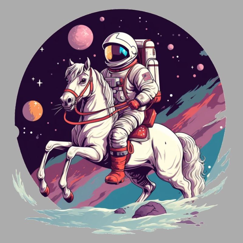 Astronate monte à cheval dans l’espace